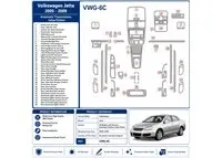 Volkswagen Jetta 2005-2009 cambio automatico, Value Edition kit cruscotto 3D