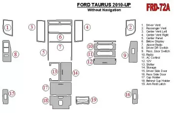 Ford Taurus 2010-UP Decor de carlinga su interior