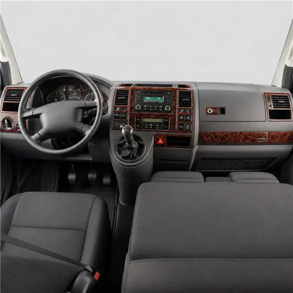 Volkswagen T5 Carevella 2003-2009 3D dashboard sierlijstset, 25 delen