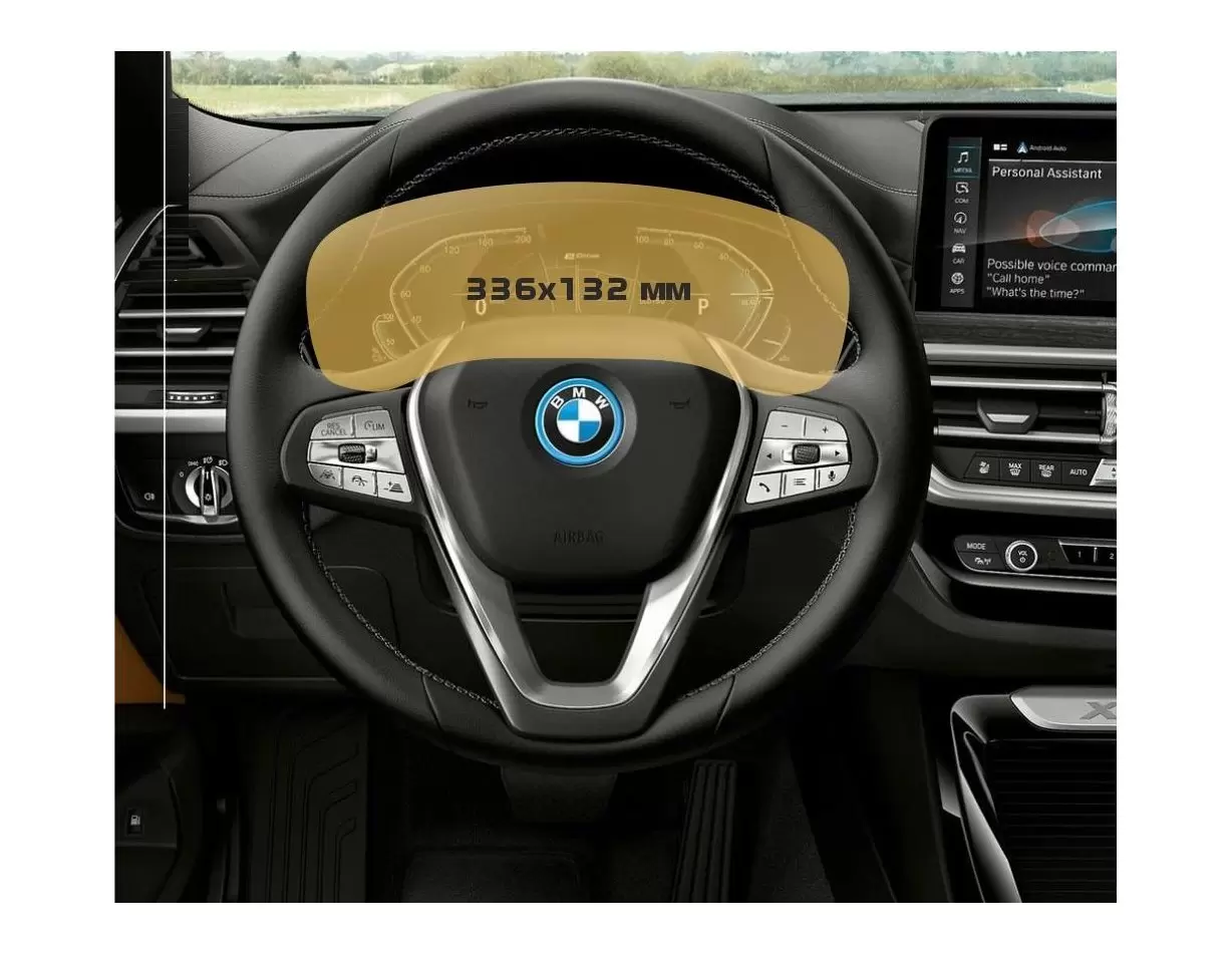 BMW X3 (F25) 2010 - 2017 Digital Speedometer Analog DisplayschutzGlass Kratzfest Anti-Fingerprint Transparent - 1- Cockpit Dekor