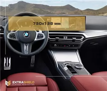BMW 3 Series (G80) 2018 - Present Digital Speedometer (without sensor) 12,3" HD transparant navigatiebeschermglas