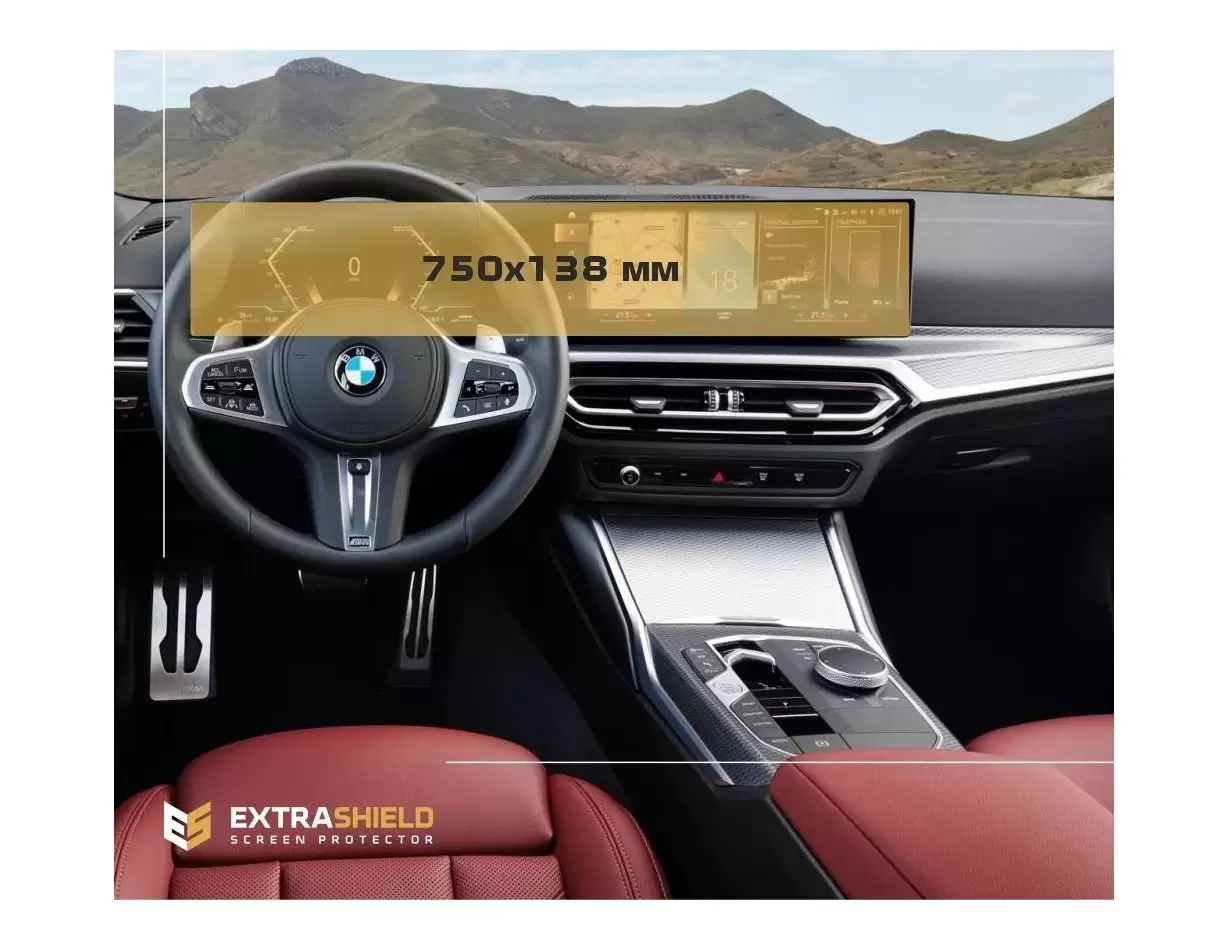 BMW Serie 3 (G80) 2018 - Presente BMW Live Cockpit Plus con display curvo Pellicola protettiva per schermo BMW ExtraShield