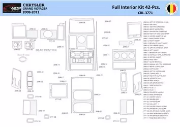 Chrysler Grand Voyager 2008-2016 Interior WHZ Dashboard trim kit 42 Parts