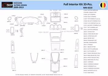 Nissan Altima 2009-2013 Interior WHZ Dashboard trim kit 33 Parts