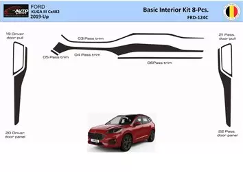 Ford Kuga III 2019-Up Interior WHZ Dashboard trim kit 20 Parts