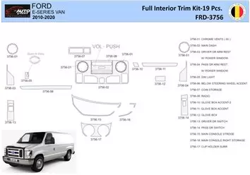 Ford E-Series E-Van 2012-2022 Inleg dashboard Interieurset aansluitend en pasgemaakt 19 Delen