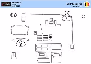 Renault Trucks T 2013-2023 3D Interior Dashboard Trim Kit Dash Trim Dekor 27-Parts