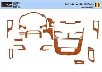 IVECO S-WAY 2019 3D Interior Dashboard Trim Kit WHZ Dash Trim Dekor 17-Parts