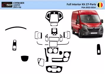 Citroen Jumper 2021 3D Interior Dashboard Trim Kit Dash Trim Dekor 27-Parts