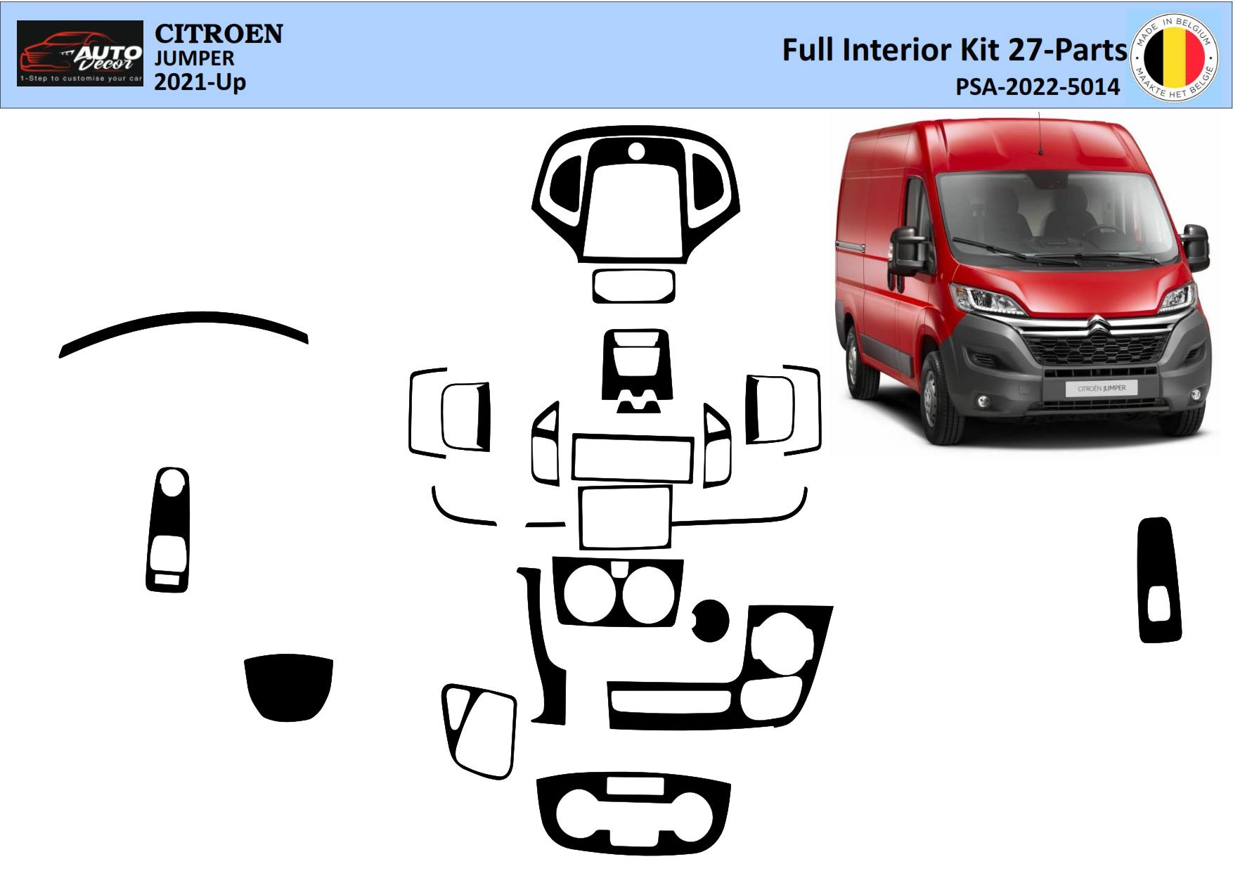 Citroen Jumper 2021 3D Kit la décoration du tableau de bord 27-Pièce - 1 - habillage decor de tableau de bord