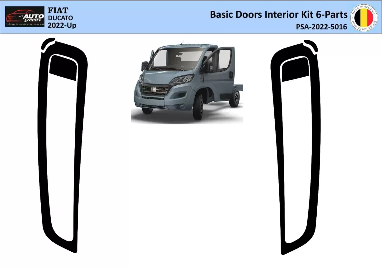 Fiat Ducato 2022 3D Porte Interni Cruscotto Kit Rivestimento Cruscotto Dekor 6-Parti - DUCATO - 1