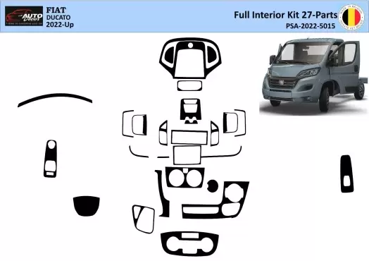 Fiat Ducato 2022 3D Inlegdashboard Interieurset aansluitend en pasgemaakt op he 27-onderdelen - DUCATO - 1