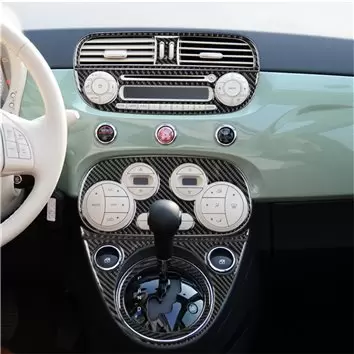 Fiat 500 2012-UP Basic Set, Climate-Control, AirconditionBD Interieur Dashboard Bekleding Volhouder