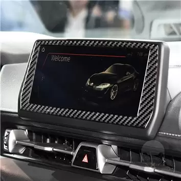 Toyota Supra 2019-2023 Caja de cambios manual o engranaje automático Interior WHZ Dash Trim Kit 28 piezas