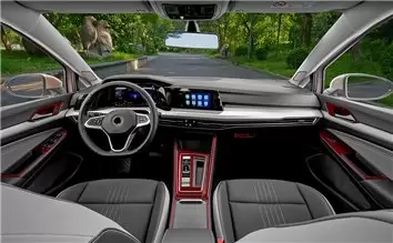Volkswagen Golf VIII CD 2019 up 3D Decor de carlinga su interior del coche 31-Partes