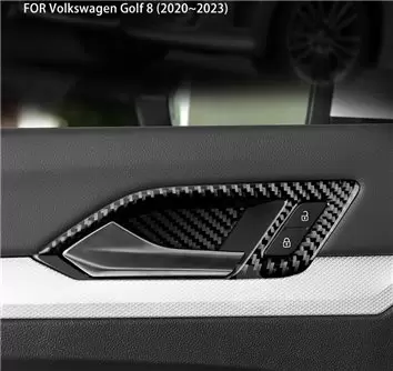 Volkswagen Golf VIII CD 2019 up 3D Decor de carlinga su interior del coche 31-Partes