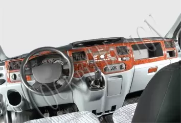 Ford Transit 09.10-01.14 3M 3D Interior Dashboard Trim Kit Dash Trim Dekor 24-Parts