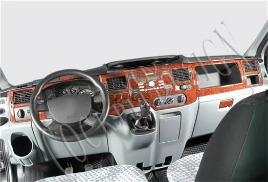 Ford Transit09.10 - 01.14 3D Inleg dashboard Interieurset aansluitend en pasgemaakt op he 24 -Teile