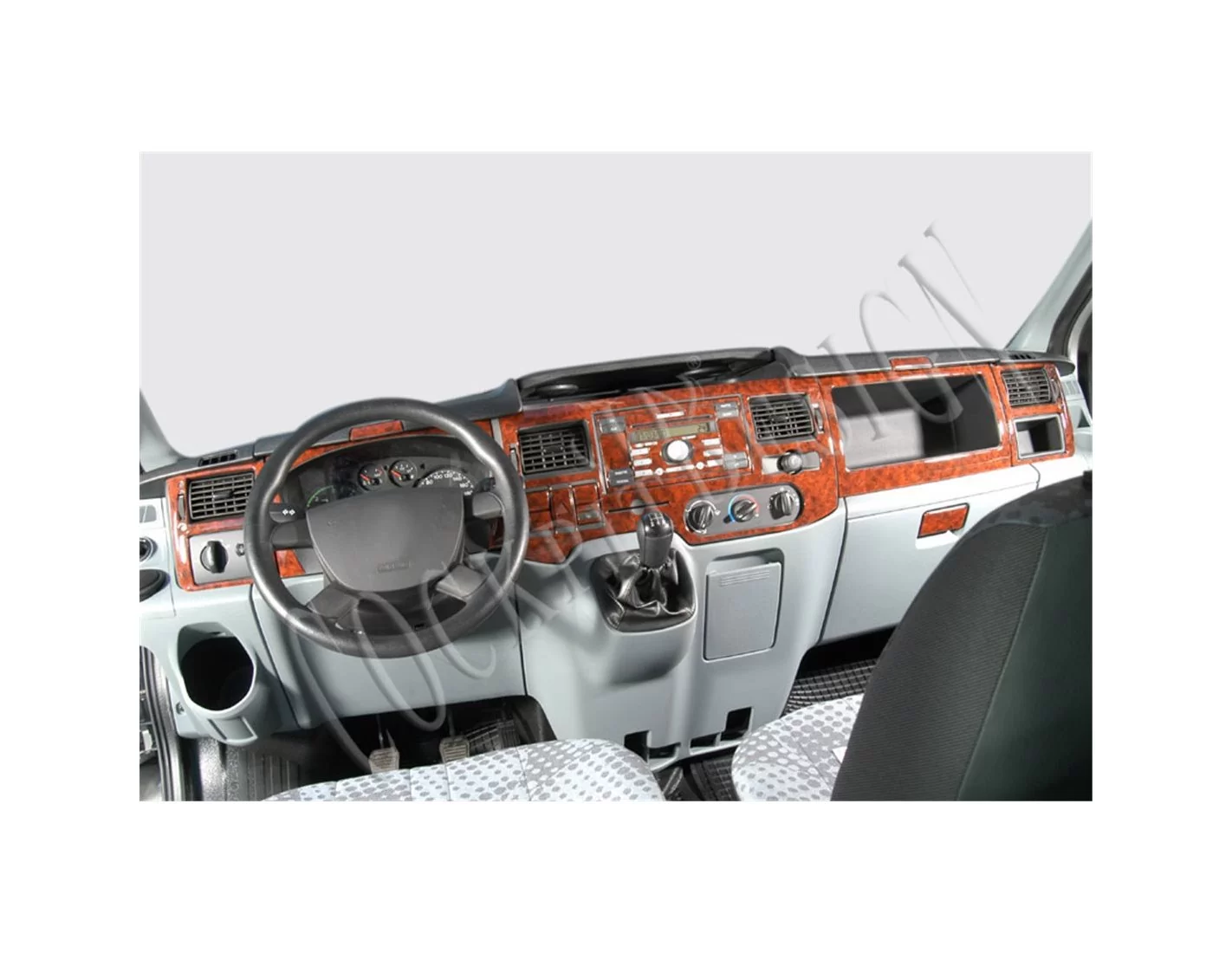 Ford Transit 09.10-01.14 3M 3D Interior Dashboard Trim Kit Dash Trim Dekor 24-Parts