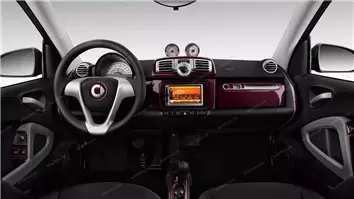 Smart Fortwo 451 2011-2015 3D Decor de carlinga su interior del coche 41-Partes