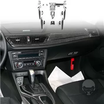 BMW X1 E84 2009–2015 Kit la décoration du tableau de bord 36-Pièce - 2 - habillage decor de tableau de bord