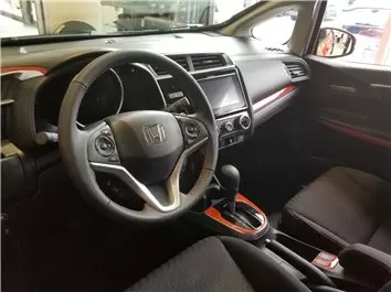 Honda Jazz 2014-2018 Full Set, With NAVI or 2DIN tape Interior BD Dash Trim Kit