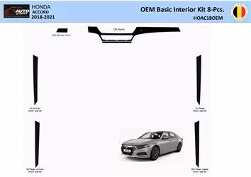 Honda Accord 2018-2022 Interior WHZ Dashboard trim kit 8 Parts