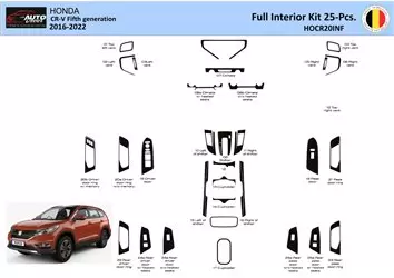 Honda CR-V 2016-2022 Interieur WHZ Dashboardafwerkingsset 25 onderdelen