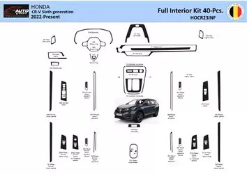 Honda CR-V 2023-Actualidad Interior WHZ Kit embellecedores salpicadero 40 Piezas