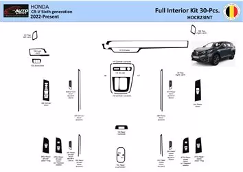 Honda CR-V 2023-Present Interior WHZ Dashboard trim kit 30 Parts