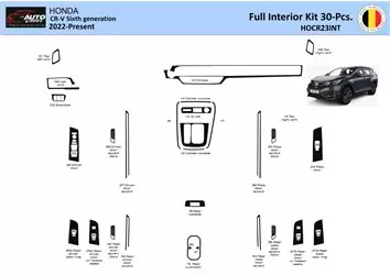 Honda CR-V 2023-Actualidad Interior WHZ Kit embellecedores salpicadero 30 Piezas