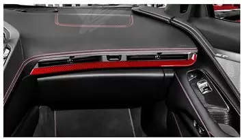 Chevrolet Corvette C8 2020 Convertible Interior WHZ Kit de molduras de tablero 23 piezas