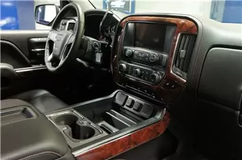 Chevrolet Silverado 1500 Double Cab 2014-2018 Ensemble complet de garniture de tableau de bord intérieur WHZ 22 pièces