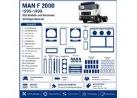 MAN F 2000 1995-1999 kit cruscotto 3D, 56 pezzi