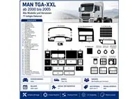 MAN TGA-XXL 2000-2005 kit cruscotto 3D, 77 pezzi
