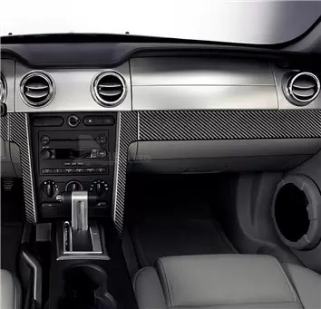 Ford Mustang 2005-2009 Folding roof-Cabrio, Basic Set Interior BD Dash Trim Kit