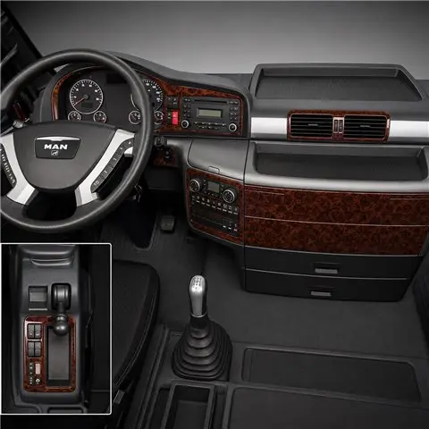 MAN TGX TGS 2007+ 3D dashboard sierlijstset, 22 delen
