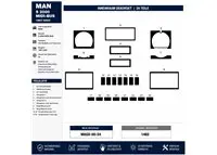 MAN S 2000 1997-2000 kit cruscotto 3D, 24 pezzi