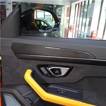 Lamborghini Urus 2018-2024 مجموعة حواف لوحة القيادة الداخلية ثلاثية الأبعاد المميزة داش تريم ديكور 15-Parts