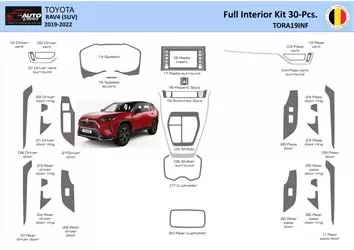 Auto Kohlefaser Kopilot Armaturenbrett Abdeckung Dekor Passt Für Toyota  RAV4 su