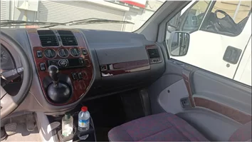 Mercedes Vito W638 V-Klasse 02.96-02.99 3D Inleg dashboard Interieurset aansluitend en pasgemaakt op he 40-Teile