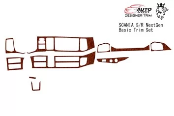 Scania NG-Series ab 2016 Base Habillage Décoration de Tableau de Bord 12-Pièce - 1 - habillage decor de tableau de bord
