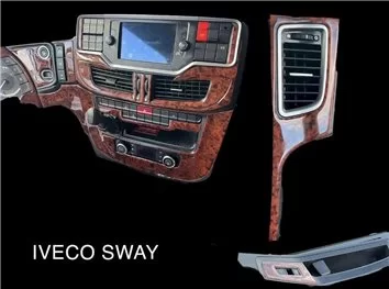 IVECO S-WAY 2019 3D Interior Dashboard Trim Kit WHZ Dash Trim Dekor 17-Parts