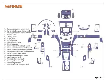 Honda Accord 2003-2007 Ensemble Complet, Automatic A/C Control, Sans NAVI system, 4 Des portes BD Kit la décoration du tableau d