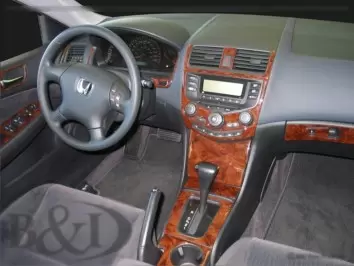 Honda Accord 2003-2007 Full Set, Automatic Gear, Automatic A/C, 2 Doors Interior BD Dash Trim Kit
