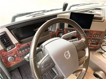 فولفو FM الإصدار 5 ab 2020 XL XXL طقم حواف لوحة القيادة الداخلية ثلاثية الأبعاد Dash Trim Dekor 20-Parts