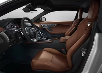 Jaguar F-Type R 2018-UP Volledige set dashboardbekledingsset voor interieur, 12 onderdelen