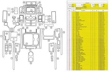 Dodge Ram 1500 2013-2019 Interior WHZ Dashboard trim kit 60 Parts