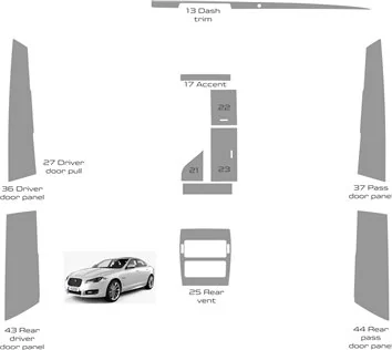 Jaguar XF 2009-2015 volledige set, met OEM WHZ dashboardbekledingsset voor interieur