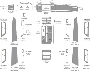 Jaguar XF 2009-2015 WHZ Full Set, With OEM Interior BD Dash Trim Kit 44 part